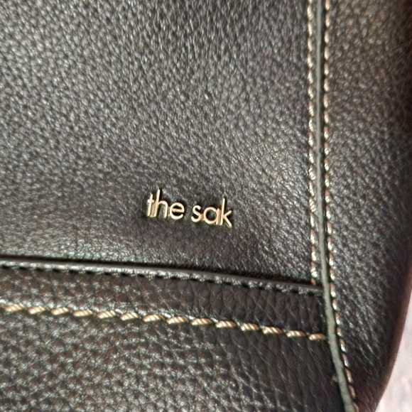 The Sak Sleek Black Leather Crossbody Bag - Picture 2 of 11